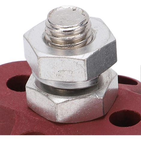 Borniers métalliques isolés M10, adaptés aux connexions d'alimentation 48 V CC pour automobiles, camping-cars, quads, etc. - Lot de 2 (1/2)