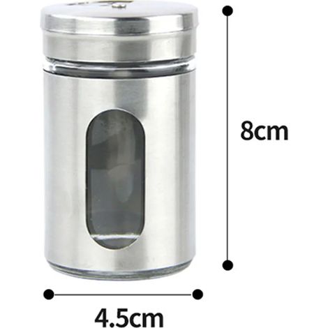 Gewürzstreuer Gewürzflasche Edelstahl 100 ml Gewürzbehälter mit 3 verschiedenen Lochschaltern für Salz Schwarzer Pfeffer