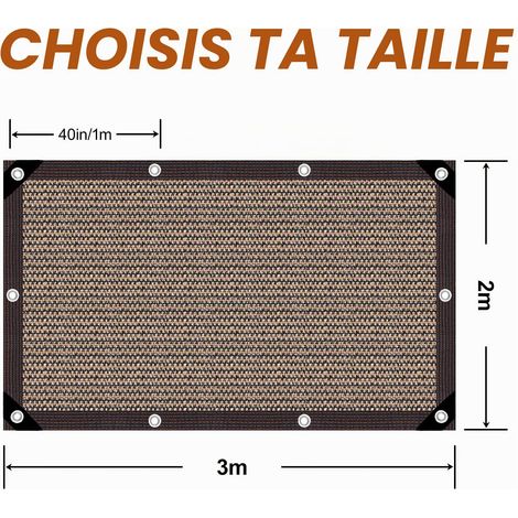Shade Netting, Sun Protection Net 80% UV Shade Fabric, Windproof Greenhouse Shade Cloth for Plant Cover/Greenhouse/Garden/Pergola/Patio Lawn/Pet House2X3M (1/4)