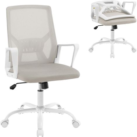 Chaise de bureau à dossier rabattable, fauteuil de bureau (fauteuil uniquement) (1/5)