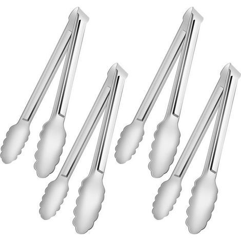 BelleRise - Ein Set aus 4 Buffetclips: Küchenclips aus Metall und kleine silberfarbene Tischclips aus Edelstahl. (1/5)