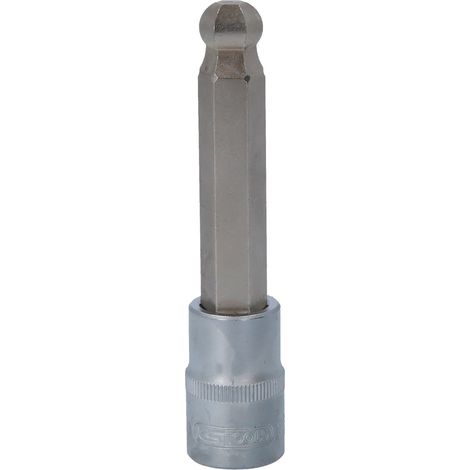 KS-Tools 911.1696 1/2'' Bit-Stecknuss Innensechskant mit Kugelkopf, lang, 13mm (1/5)