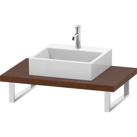 Console Duravit L-Cube pour lavabos à poser et à encastrer, épaisseur du plan 45mm, dimensions 2000x550mm, avec 1 découpe, Couleur (avant/corps): Décor blanc mat - LC102C01818-2000