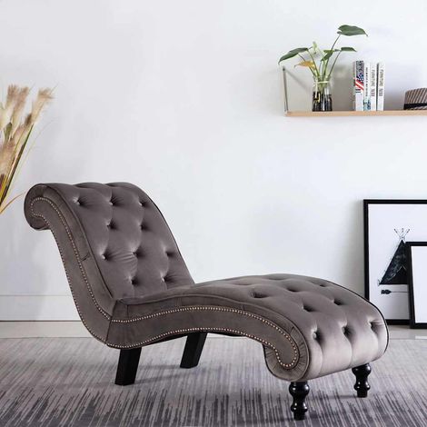 vidaXL Diván de terciopelo gris (1/5)