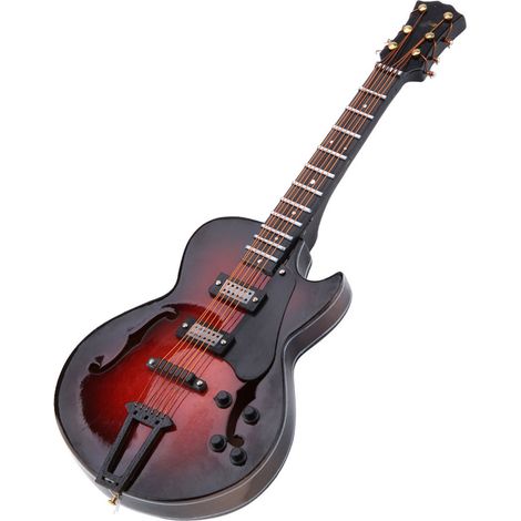 Réplique miniature de guitare classique de 14 cm avec support et étui, décoration d'instrument de musique, cadeau de Noël (1/5)