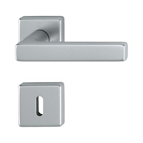 HOPPE® Drückergarnitur mit Rosetten Dallas 1643/52KV/52KVS, Aluminium, 3571415 (1/2)
