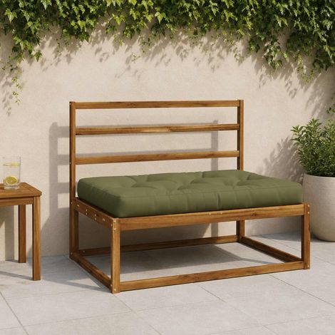 Beyamis Coussin de siège pour palette, 100% polyester, vert olive. (1/5)