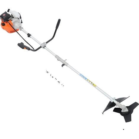 Débroussailleuse à essence, moteur de 42,7 cc, 3 têtes de coupe, Orange et Noir (1/2)