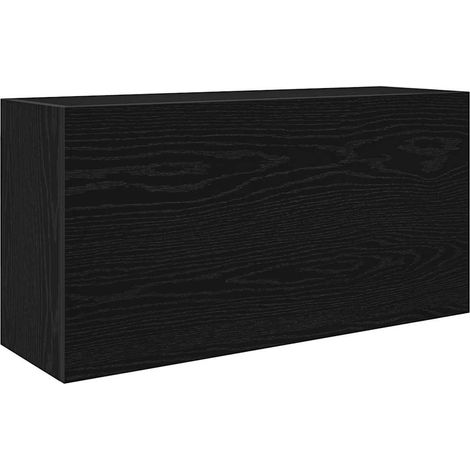 Maison Exclusive - Bad-Wandschrank Schwarz 80x25x40 cm Holzwerkst