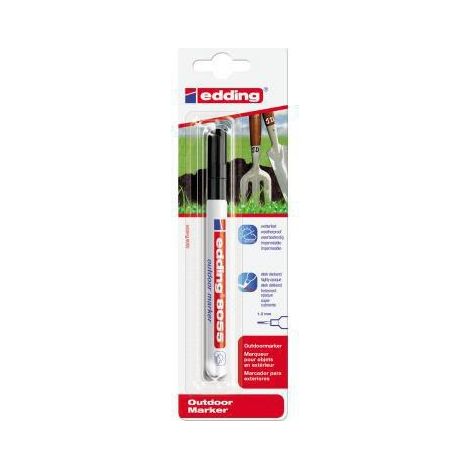 Edding - Marqueur peinture spécial extérieur E8055 - noir - pour identifier les objets du quotidien - résistant à l’eau et à l’usure - 1 pc(s)