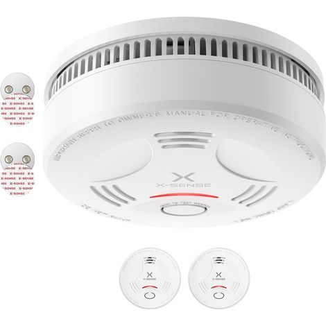 Détecteur de Fumée, Pile 10 Ans, Support Magnétique, SD11, Lot de 2 Batterie Scellée, Pad Adhésif Magnétique, Conforme à la Norme EN14604 (1/5)