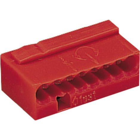 Dosenklemme starr: -0.8 mm² Polzahl: 8 WAGO  1 St. Rot