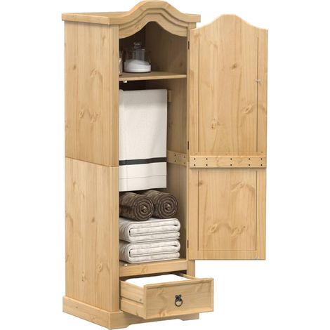 Kleiderschrank Corona 55x52x170 cm Massivholz Kiefer