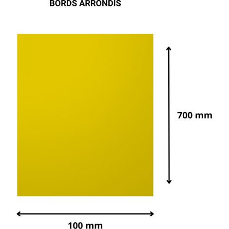 Plaque verre acrylique miroir or 3 mm - 10 x 70 cm (100 x 700 mm) - Verre synthétique - Bord arrondis - Plexiglass (1/5)