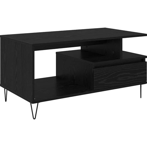 Maison Exclusive - Couchtisch Schwarz Eichen-Optik 90 x 49 x 45 c