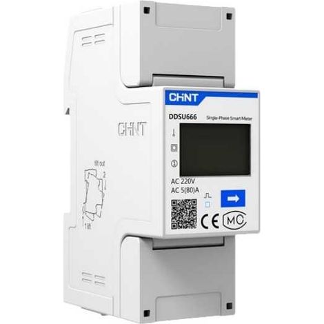 V-TAC Meter CHINT Contatore Bidirezionale Monofase per Misurazione Precisa e Controllo Energetico Avanzato (1/4)