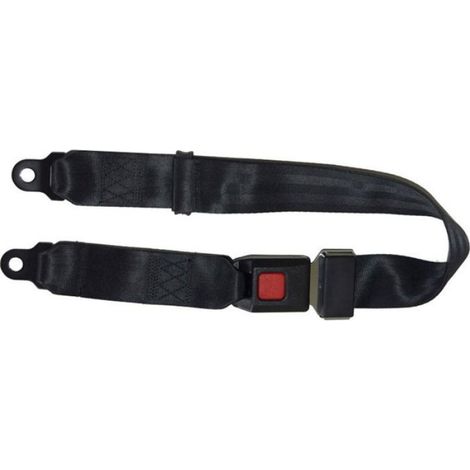 Ceinture De Sécurité 2 Points - Acier 45 + Polyester - Universelle Pour Voiture Camion Bus Scolaire - Noir - 2 Pièces (1/5)