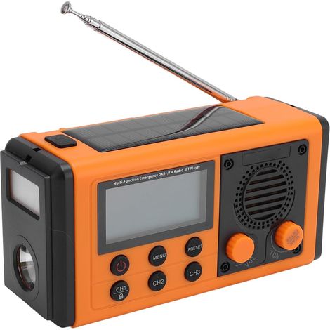 Radio d'urgence, 10000mAh Solar Hand Crank Weather Radio, BT avec (1/5)