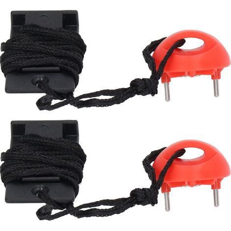 Keenso 2 Pièces Universel Course Machine clé de sécurité Tapis Roulant Magnétique Interrupteur de sécurité Serrure Interrupteur D'arrêt d'urgence pour l'exercice (1/5)
