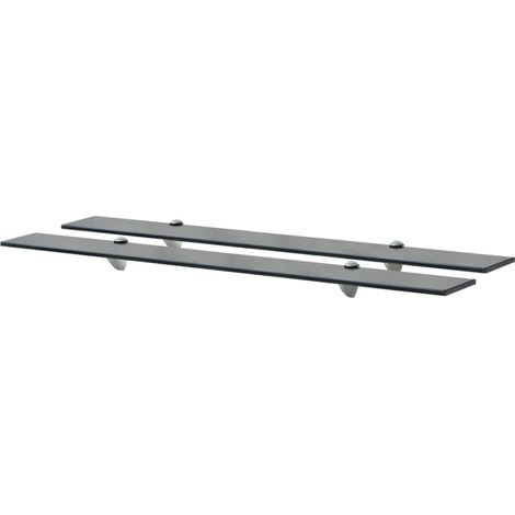 Lot de 2 Étagères murales Étagère de Rangement - Meuble de rangement Verre 90 x 20 cm 8 mm BV475854 - BonneVie (1/4)