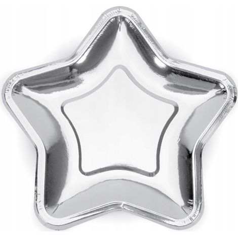 Piatti a stella, argento, 18 cm, 6 pezzi. (1/5)