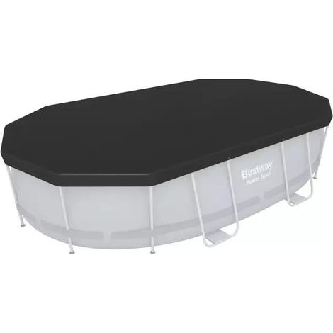 Telo di copertura per piscina ovale con struttura a telaio, dimensioni 427 x 250 x 100 cm, Bestway 58425