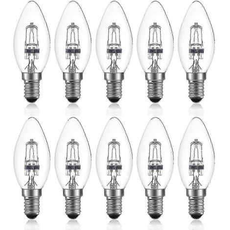 Ampoule halogène E14 à intensité variable, 42 W, lumière blanc chaud 2700 K, crée une ambiance lumineuse chaleureuse. (1/5)