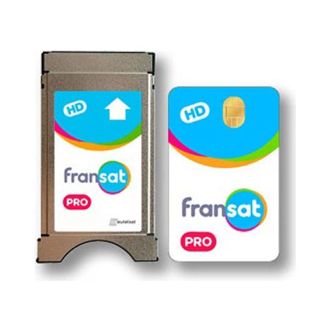 Pack récepteur TNT Fransat Pro HD – Décodeur satellite avec carte Fransat Pro HD – Chaînes gratuites TNT en HD – Connexion HDMI – M-E