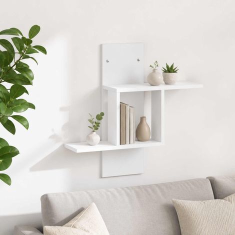 vidaXL Étagère Murale Blanc 59 x 17 x 63 cm Bois d'ingénierie (1/5)