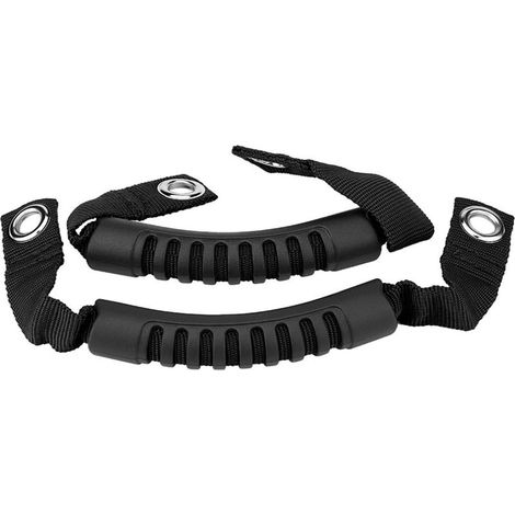 Ensemble de poignées de maintien pour appui-tête arrière de voiture, 2 pièces, avec trou pour JEEP Wrangler 1995 – 2017, noir (1/5)