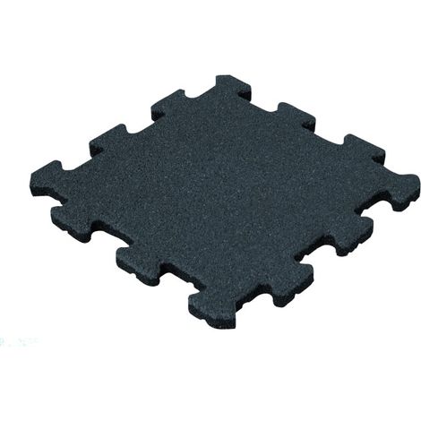 Loseta de caucho negra 50 mm - 50 x 50 cm - Pieza central del sistema Puzzle (1/5)