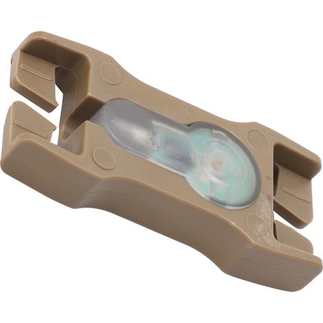 Mini-Überlebensleuchte für den Außenbereich, IPX8 wasserdicht, Sicherheitssignallampe für 2,5 cm breite Gurte, Sockel in Schlammfarbe, orangefarbenes Licht (1/5)