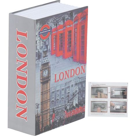 Coffre-fort pour Livre Diversion, Coffre-fort pour Livre avec Serrure à Combinaison, Boîte à Serrure Secrète en Métal, Coffre-fort pour Faux Livres, 7,1 X 4,6 X 2,2 Pouces, pour Argent, Bijoux, Docume (1/5)