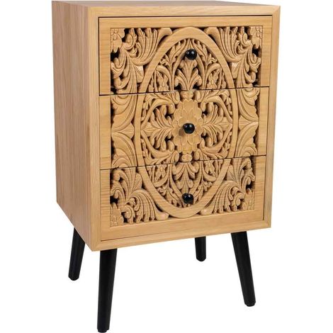 Mesita de madera marrón 42x36.5x71 (1/5)