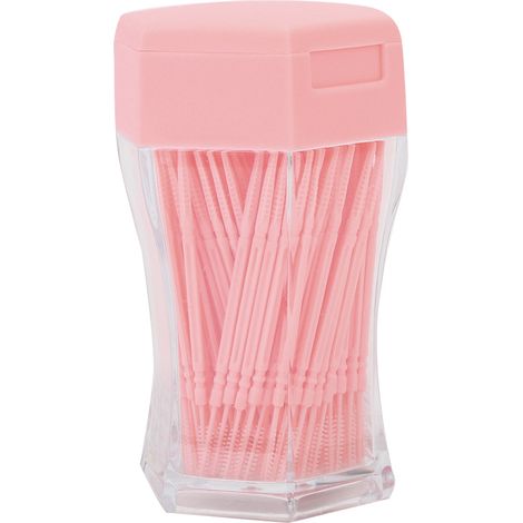 Lot de 200 cure-dents double tête roses pour nettoyage dentaire et détartrage à domicile (1/5)
