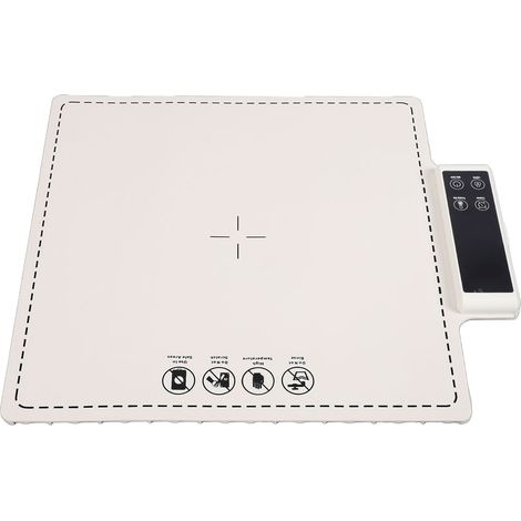 Tapis chauffant 38 x 38 cm, 6 températures, 5 niveaux de température, en silicone flexible, multifonctionnel et verrouillable, pour la cuisine (prise UE 220-240 V). (1/5)