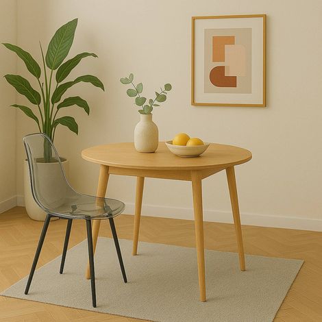 Dmora - Silla Agate, Sillón PET, Silla de comedor ergonómica, Asiento para reuniones, 53x46h81 cm, Ahumado (1/5)