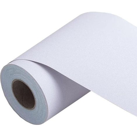 Frises Papier Peint blanche 10 X 500cm Moulure Murale Autocollant Murals Adhesif Murale Plinthe Adhesive PVC (1/4)