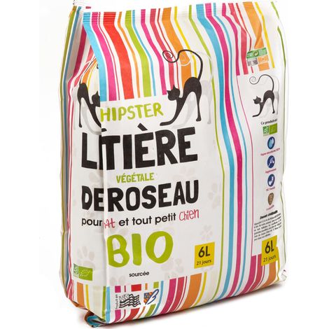 Litière Végétale de Roseau pour Chat - Hipster® (1 Sac de 6L) (1/5)
