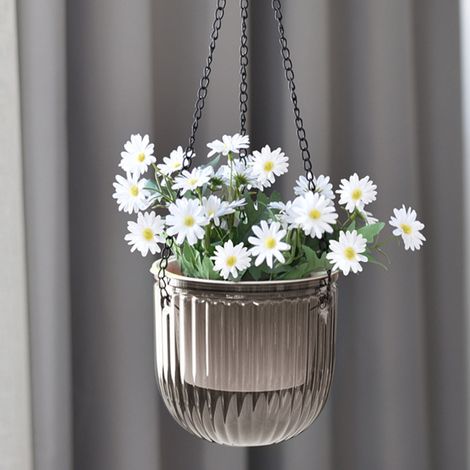 Pot À Suspension - Pot À Fleurs Auto-Irrigué En Plastique - Pour Intérieur Et Extérieur - Jardin Balcon Bureau - 1 Pièce (1/5)