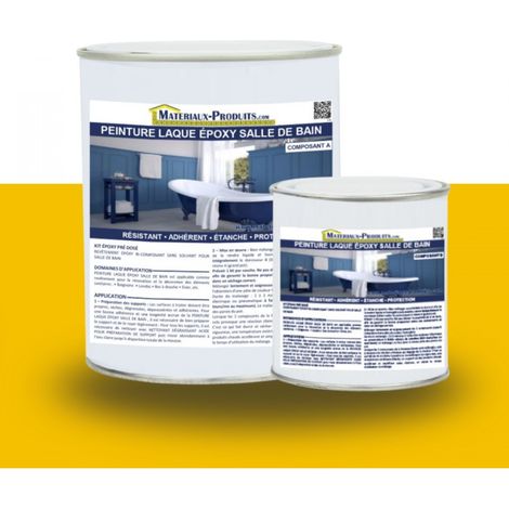 Peinture Laque Epoxy Salle de Bain - 1 Kg Jaune - MATPRO (1/5)