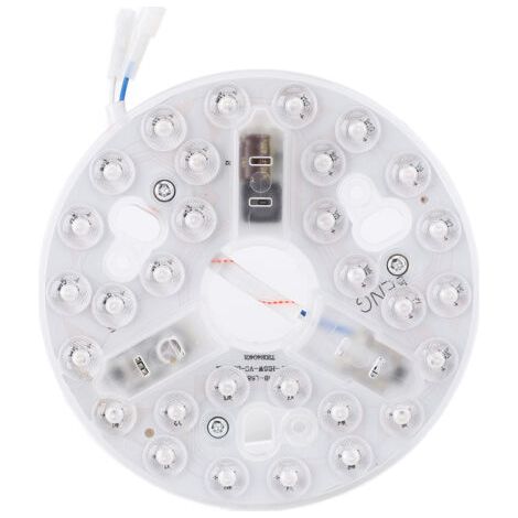 QORVA-Kit de remplacement pour ventilateur de plafond à LED de 5,3 pouces, 3 000 K, 4 200 K, 6 500 K, intensité variable, 15 W, rond, 95 à 265 V