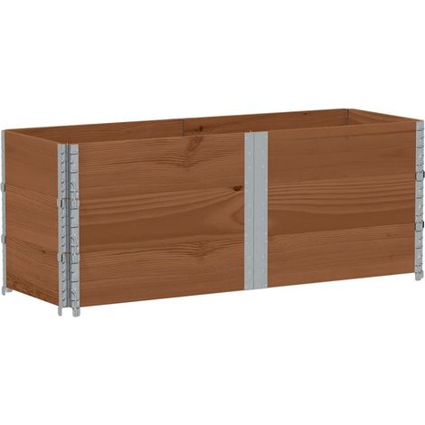 Colliers de palette 3 pcs marron 150x50 cm bois de pin solide