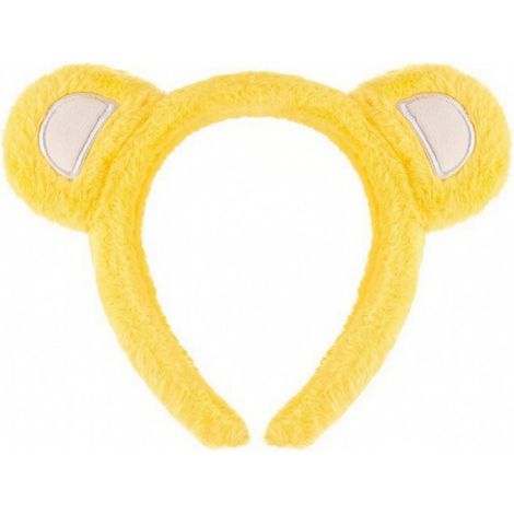Animal Headband Soft Plush Material, Lightweight, Animal Headband, for Makeup, Yellow (1/5)
