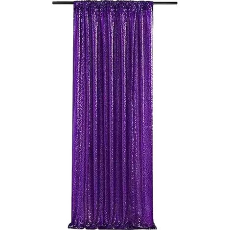 Toile de fond, Tissu en maille à sequins, Design sans couture, violet profond, 60cmx2400cm-c (1/2)