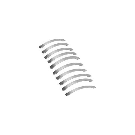 Juego de 10 tiradores para armarios de cocina, tiradores de aleación de aluminio cepillado, aptos para armarios, cajones y roperos (distancia entre orificios de 128 mm) - Crezuo (1/4)