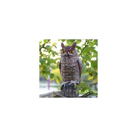 Hibou effaroucheur d'oiseaux 41 cm – Coloration réaliste – Matériau résistant aux intempéries – Pour jardins et espaces extérieurs (1/5)