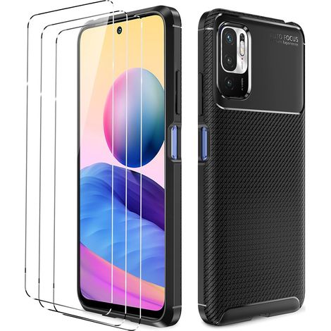 CUSTODIA PER XIAOMI REDMI NOTE 10 5G/ POCO M3 PRO 5G RETRO NERO + 3 VETRO (1/5)