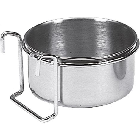Nobby Edelstahlnapf mit Befestigung Ø 10 cm - 250 ml silber