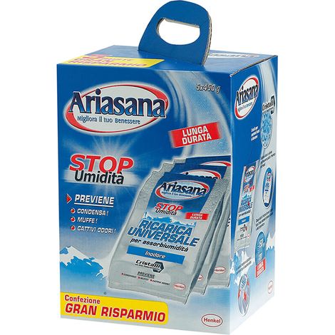 Multipack da 10 confezioni di ricarica ariasana in sali - 50 buste totali da 450 grammi ciascuna